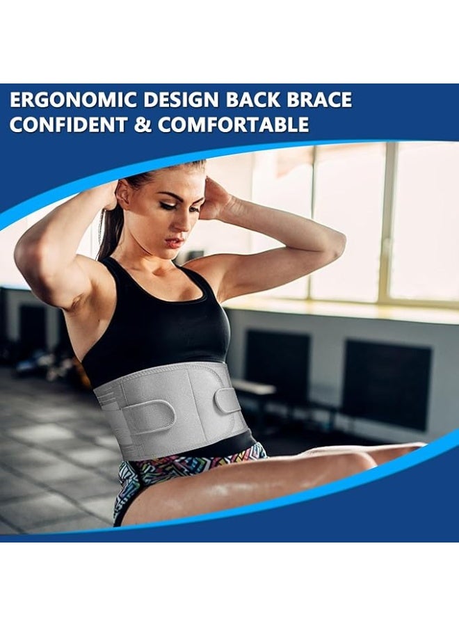 DUNISO Lower Back Support Belt, Non-Slip Lumbar Support, Instant Relief Of Back Pain Caused By Injuries, Herniated Discs, Sciatica And Scoliosis, Breathable And Adjustable With Pressure Pads For Daily Life, Work And Homework, Large Size (Waist Circumference 115Cm)  - Image 2