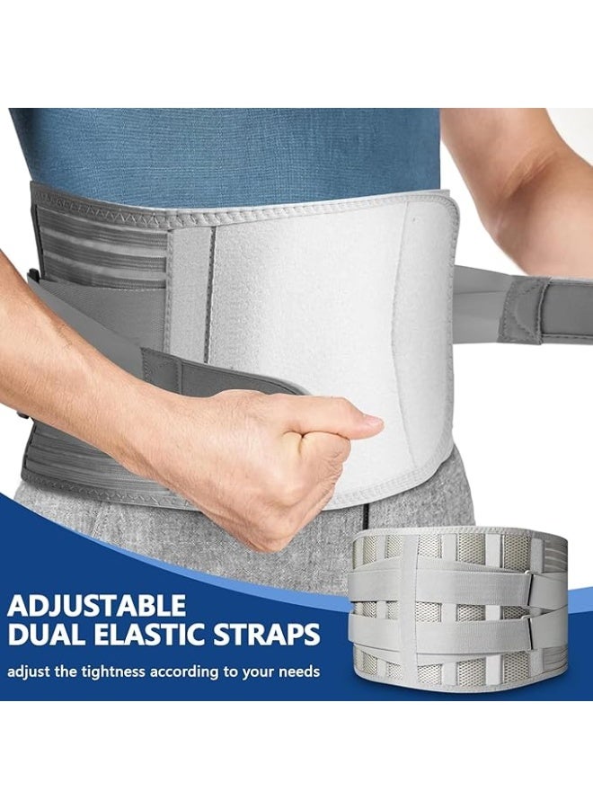 DUNISO Lower Back Support Belt, Non-Slip Lumbar Support, Instant Relief Of Back Pain Caused By Injuries, Herniated Discs, Sciatica And Scoliosis, Breathable And Adjustable With Pressure Pads For Daily Life, Work And Homework, Large Size (Waist Circumference 115Cm)  - Image 5