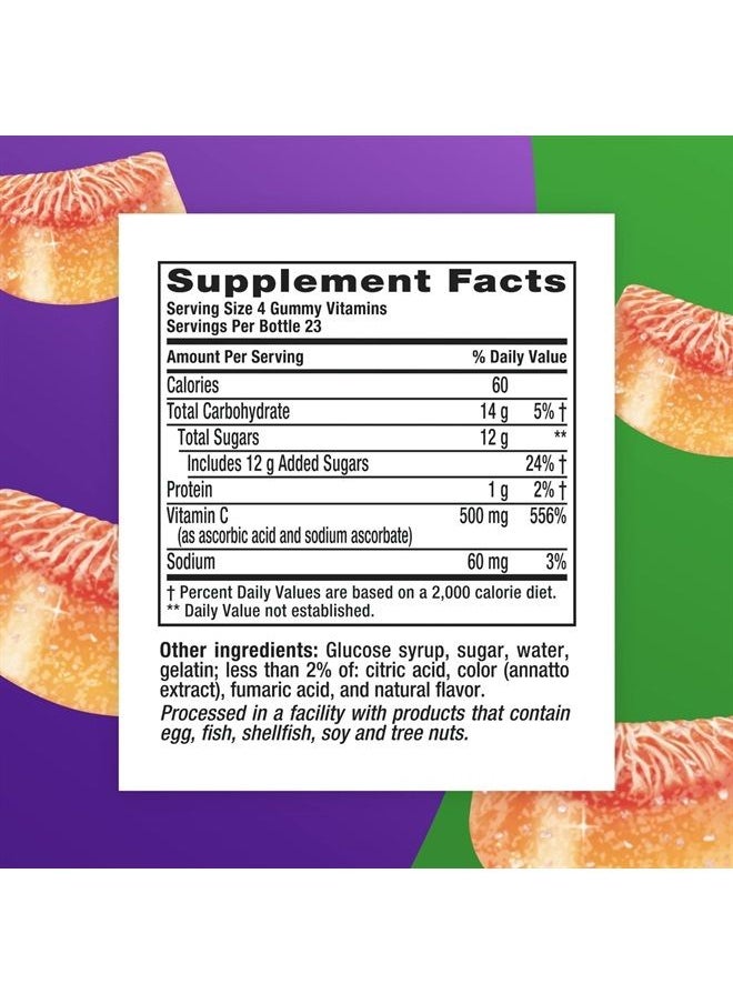 Vitafusion Extra Strength Power C Gummy Vitamins, Tropical Citrus Flavored Immune Support (1) Vitamins, 92 Count  - Image 5