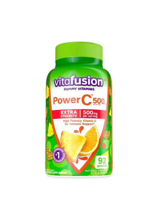 Vitafusion Extra Strength Power C Gummy Vitamins, Tropical Citrus Flavored Immune Support (1) Vitamins, 92 Count  - Image 2