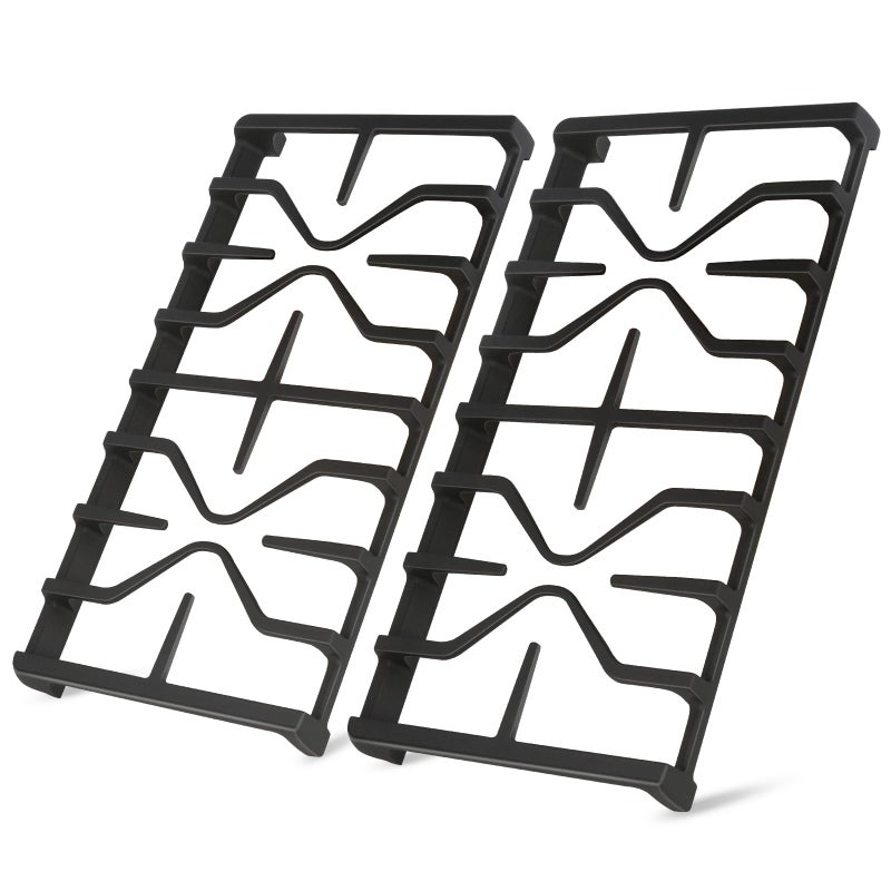 FlameDuty Upgraded WB31X27151 Side Stove Grate Replacement for Ge General Electric Stove Parts,WB31X24736 Cast Iron Burner Cooking Grate Rack for General Electric JGBS66REKSS JGB735SPSS Stove Rack,2 Pack - Image 1