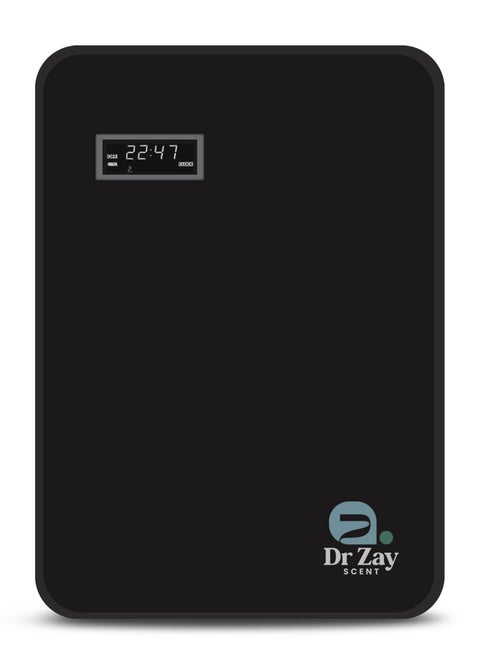 Dr. Zay Scent Smart Fragrance Diffuser Machine – Aromatherapy Diffuser with Digital Clock Display, 400-500 Sq. Meter Coverage, Ideal for Bedrooms & Living Rooms – Black