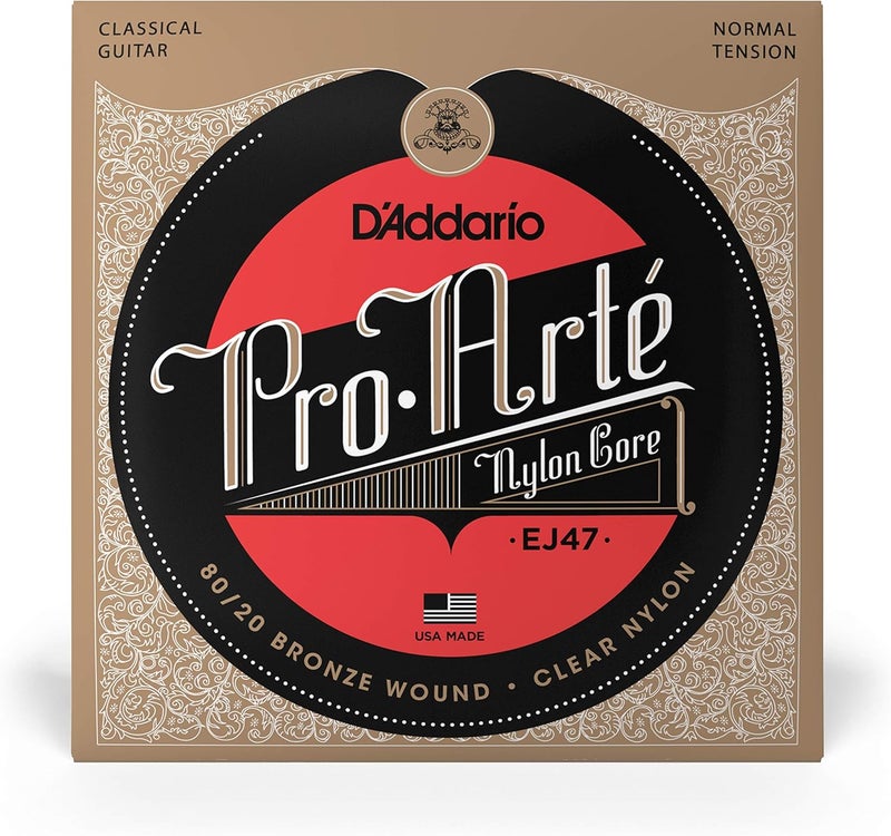 D'Addario أوتار الجيتار الكلاسيكي D'Addario Pro-Arte EJ47 - توتر عادي، ملفوفة بالنحاس 80/20، نواة نايلون - Image 2