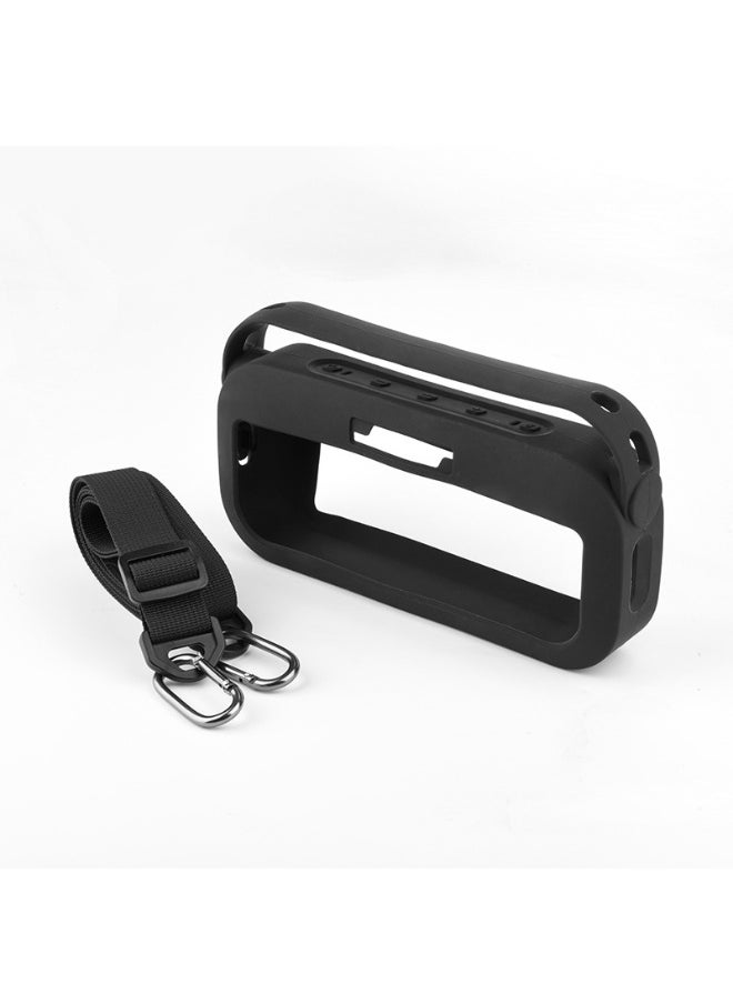 Generic Silicone Speaker Case Cover, Compatible with New Bose SoundLink Flex Case, Protective Waterproof Soft Skin, Replacement Bluetooth Speakers Travel Carrying Case with Keychain Hook (Black)  - Image 4
