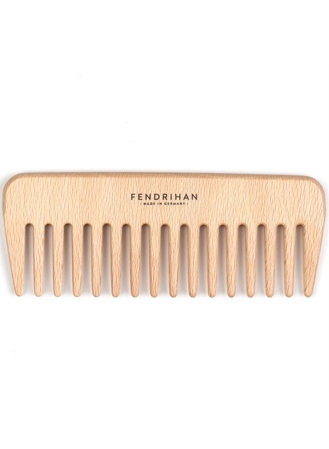 Fendrihan Beech Wood Styling Comb with Wide Teeth 5.3" (Made in Germany) - Image 3