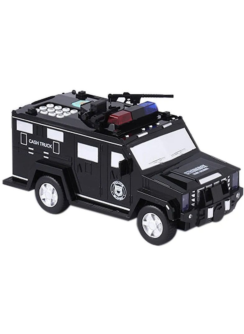 Toy Box - Fingerprint Password Cash Truck Car Piggy Bank Kid Money Box Coin Paper Bank Safe Saving Storage Box Music Coin Toy - Image 1