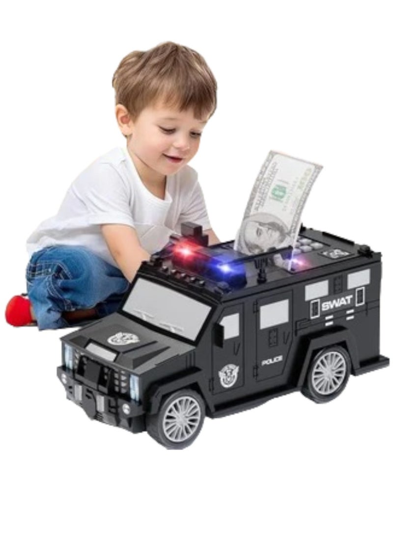 Toy Box - Fingerprint Password Cash Truck Car Piggy Bank Kid Money Box Coin Paper Bank Safe Saving Storage Box Music Coin Toy - Image 1