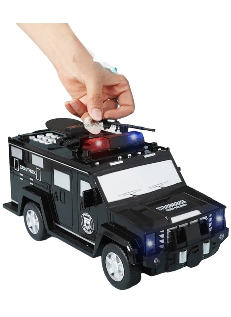Toy Box - Fingerprint Password Cash Truck Car Piggy Bank Kid Money Box Coin Paper Bank Safe Saving Storage Box Music Coin Toy - Image 1