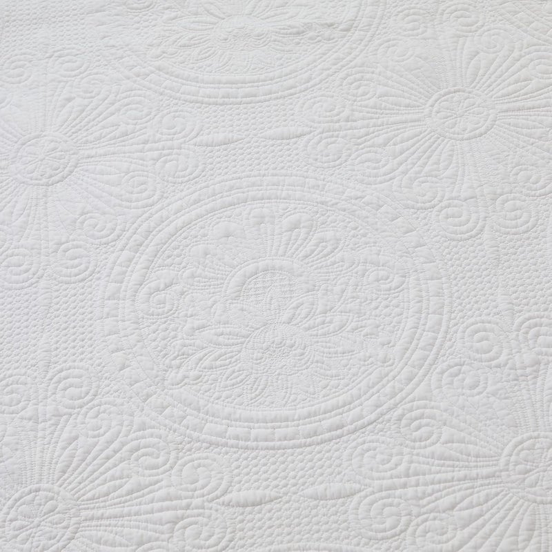 Brandream White Boho Sunflower Medallion Quilt Cotton Quilted Throw Blanket for Bed Couch Daybed 47 X 60 Inch Decorative Throw Blankets - Image 5