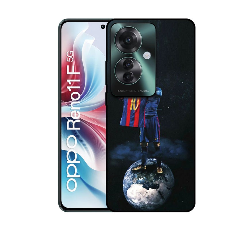 الصيد العين غطاء حماية مطبوع لهاتف Oppo Reno 11 F - ميسي - Image 1