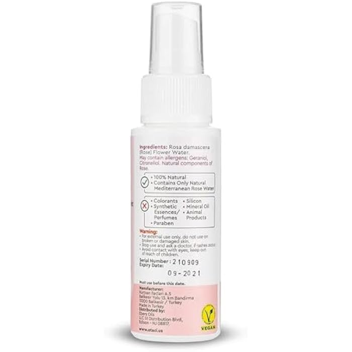 OTACI Rose Passion Face Mist Spray – 100% Natural Rose Water Hydrating Mist for Glowing, Refreshed Skin – Travel Size 50ml – Vegan, Alcohol-Free, for All Skin Types - Image 4