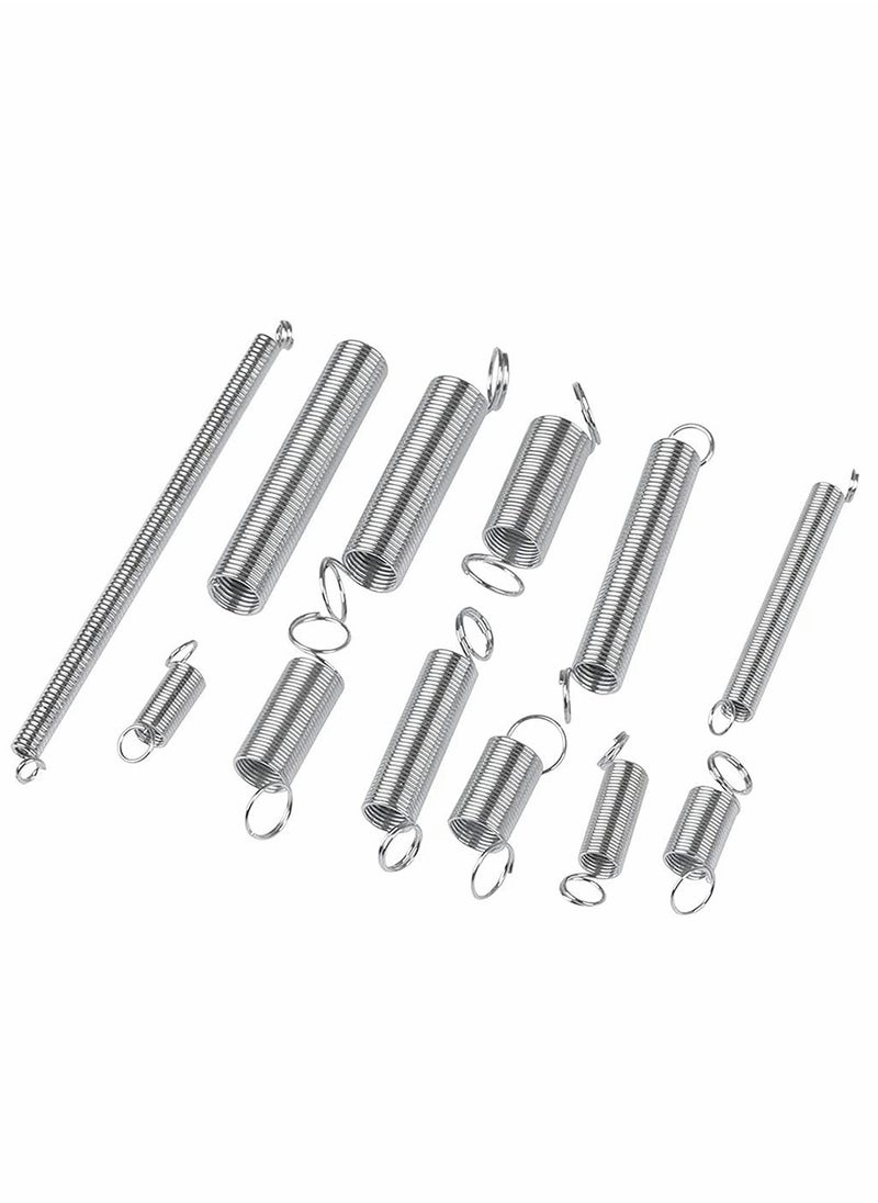 Excefore - 200 Pieces Zinc Plated Spring Assortment Kit, Compression Spring Tension Spring Transparent PP Plastic Box 20 Kinds of Size Extension and Compression Spring Repair Tool Replacement Kit - Image 1