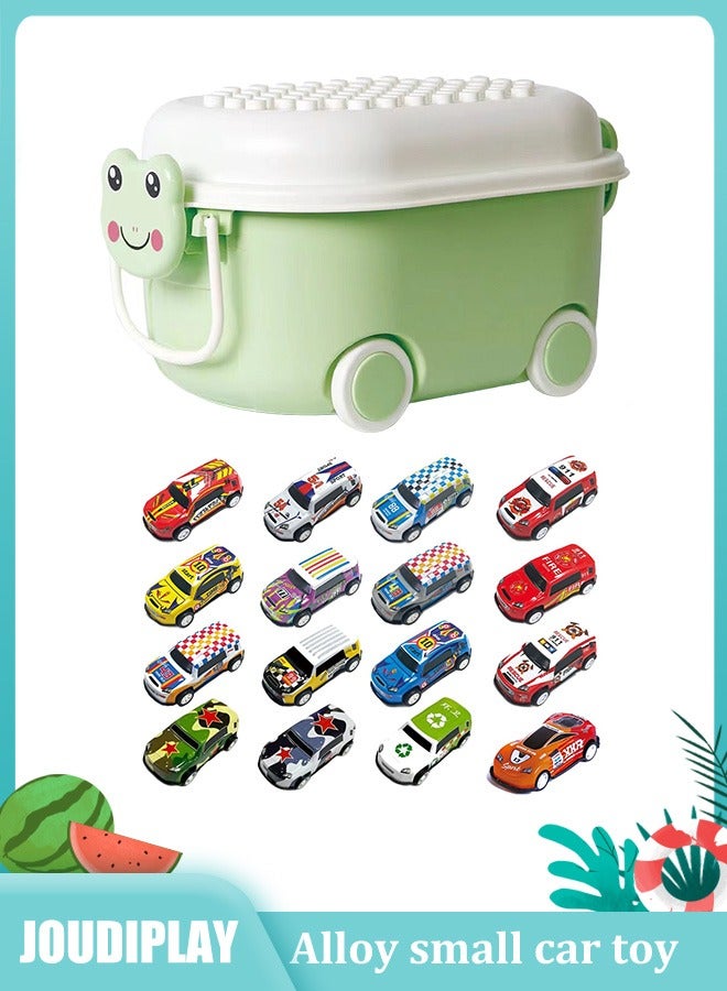 جودي بلاي مجموعة سيارات سيارة مصغرة  سيارات لعبة لعبة سيارات تعمل بالسحب للخلف من خليط معدني وصندوق تخزين وخريطة، سيارات سباق صغيرة تعمل بالدفع والسحب للخلف للأطفال، هدايا حفلات مناسبة للأطفال بعمر 3 سنوات فما فوق، هدية للأولاد والبنات، 50 قطعة - Image 1