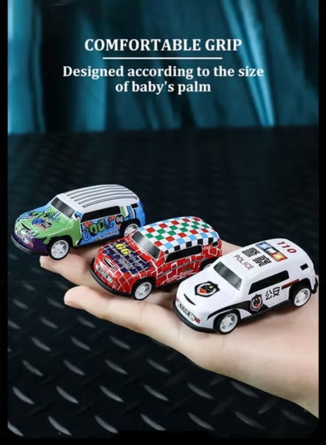 جودي بلاي مجموعة سيارات سيارة مصغرة  سيارات لعبة لعبة سيارات تعمل بالسحب للخلف من خليط معدني وصندوق تخزين وخريطة، سيارات سباق صغيرة تعمل بالدفع والسحب للخلف للأطفال، هدايا حفلات مناسبة للأطفال بعمر 3 سنوات فما فوق، هدية للأولاد والبنات، 50 قطعة - Image 5