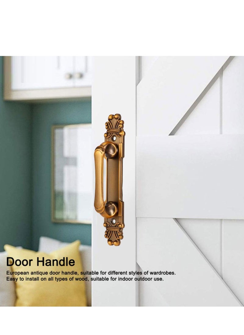 KASTWAVE European Style Antique Zinc Alloy Door Handles - 2Pcs/Set Cabinet Hardware Accessory for Most Doors, Cabinets, Drawers, and Wardrobes  - Image 3
