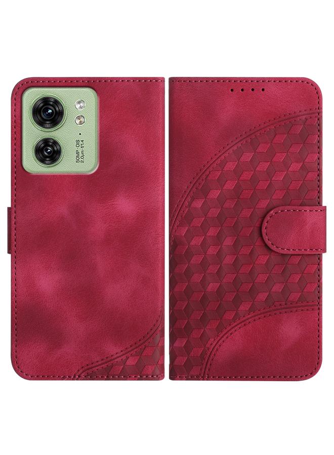 اس-توب جراب لهاتف موتورولا إيدج 40، جراب جلدي منقوش عليه رأس فيل مع حبل تعليق - Image 1