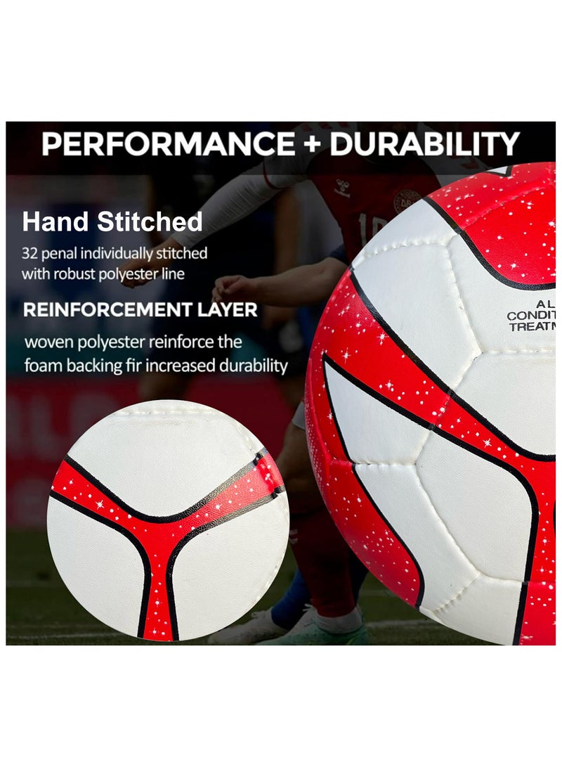 Spall Football Soccer Ball For Matches World Cup Best Indoor/Outdoor Water Proof Ball For Professional Training And Match Men And Women Youth And Adult - Image 5