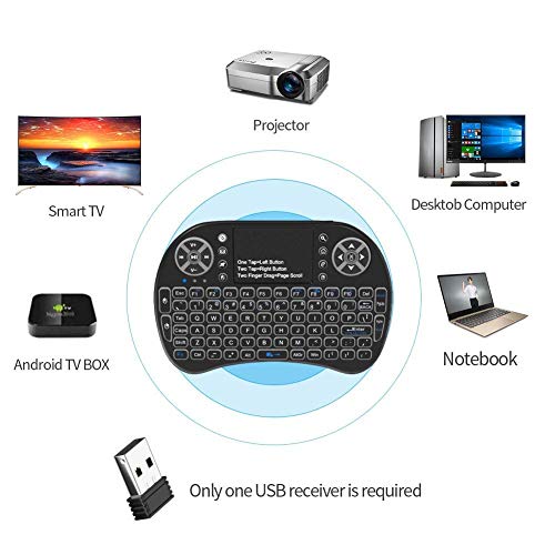 SHREE HANS CREATION Smart Multi-Purpose Mini Wireless Backlit Keyboard Portable & Compatible with All Laptops/Smartphones/MAC & Android TV Bluetooth with Touchpad - Image 2