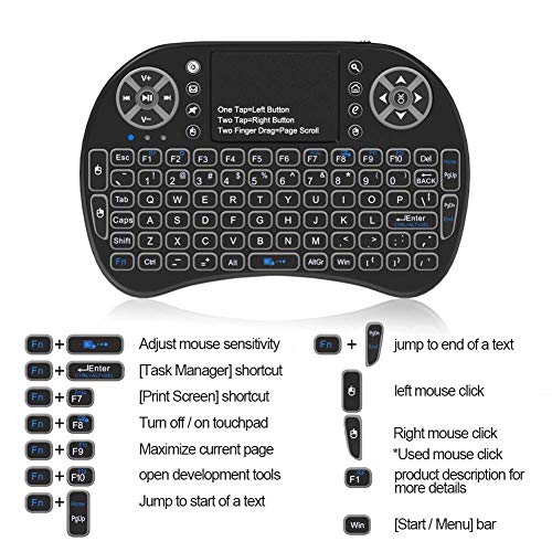 SHREE HANS CREATION Smart Multi-Purpose Mini Wireless Backlit Keyboard Portable & Compatible with All Laptops/Smartphones/MAC & Android TV Bluetooth with Touchpad - Image 3