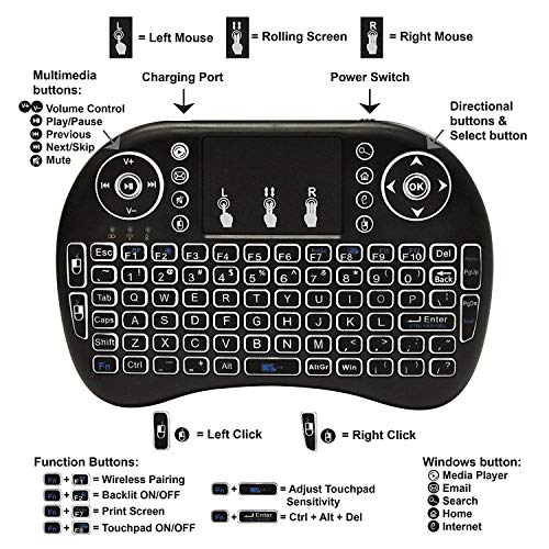 SHREE HANS CREATION Smart Multi-Purpose Mini Wireless Backlit Keyboard Portable & Compatible with All Laptops/Smartphones/MAC & Android TV Bluetooth with Touchpad - Image 4
