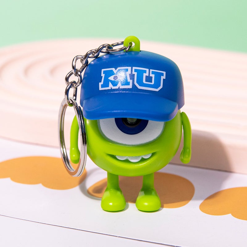 I Love You Glowing Alien Keychain for CouplesHooded Big Eye with Flat Circle Hooded Big Eye with Flat Circle