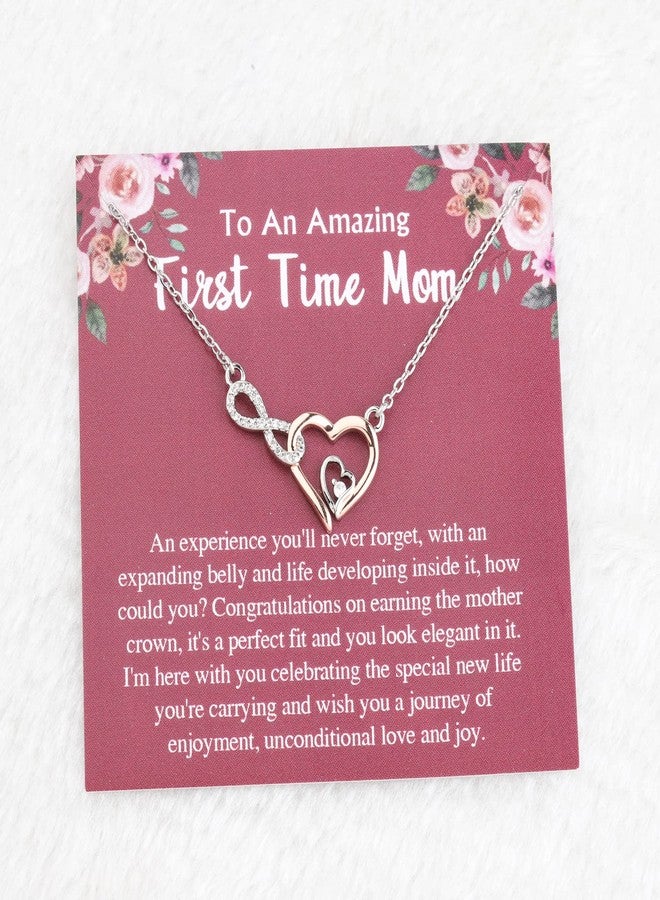 MYOSPARK Mommy To Be Gift New Mom Necklace First Time Mom Message Card Jewelry Announcement Jewelry Gift (First Time Mom Card NL) - Image 2