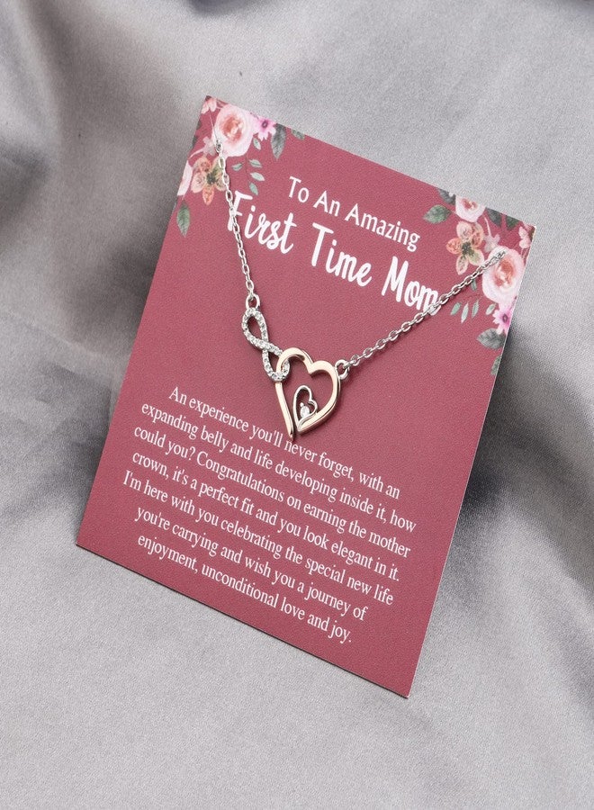 MYOSPARK Mommy To Be Gift New Mom Necklace First Time Mom Message Card Jewelry Announcement Jewelry Gift (First Time Mom Card NL) - Image 3