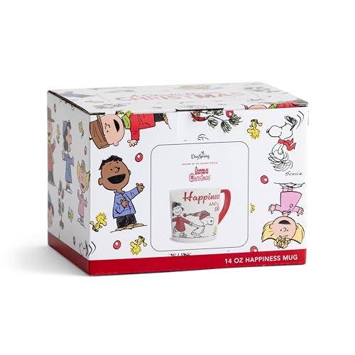 DaySpring - Peanuts - Happiness And Cheer Ceramic Mug, 14oz, Red - Image 5