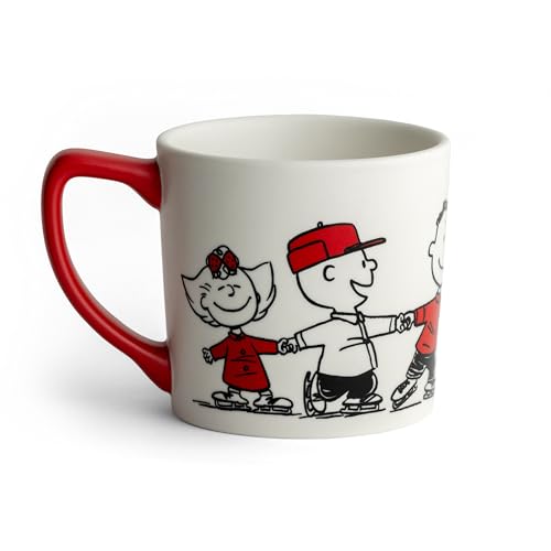 DaySpring - Peanuts - Happiness And Cheer Ceramic Mug, 14oz, Red - Image 3