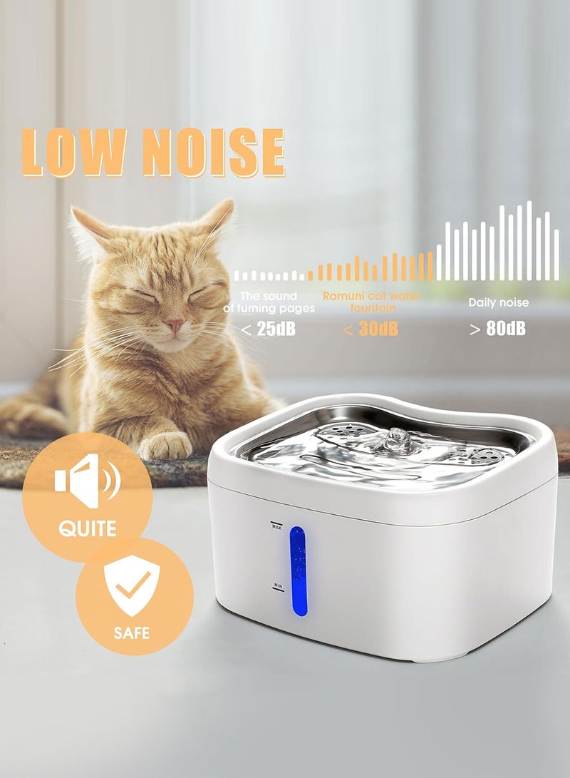 Kidle 2.5L Automatic Cat Water Fountain Pet Water Fountain for Cats Easy Cleaning and Ultra Quiet - Image 3