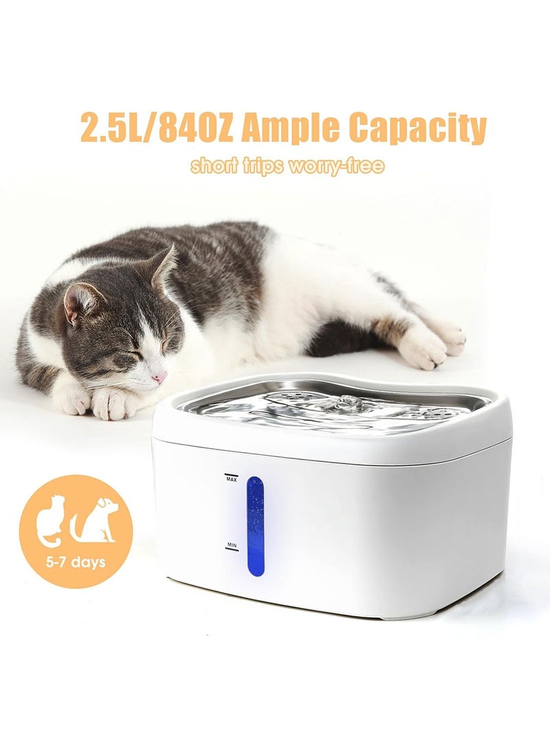 Kidle 2.5L Automatic Cat Water Fountain Pet Water Fountain for Cats Easy Cleaning and Ultra Quiet - Image 5