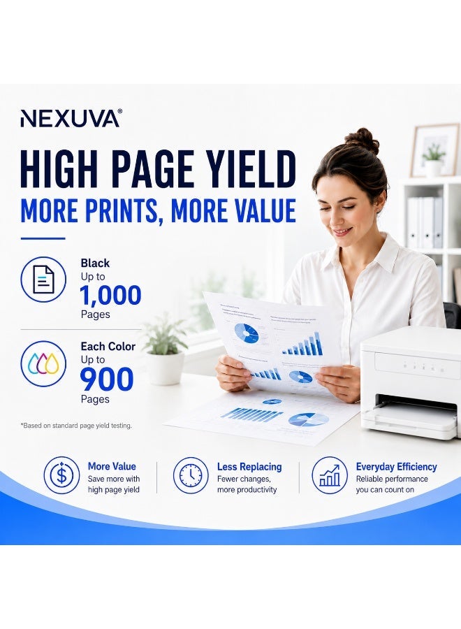 NEXUVA 205A Compatible Toner Cartridge Set for HP Color LaserJet Pro M154a, M154nw, MFP M180n and MFP M181fw – CF530A, CF531A, CF532A, CF533A – 4-Pack - Image 3