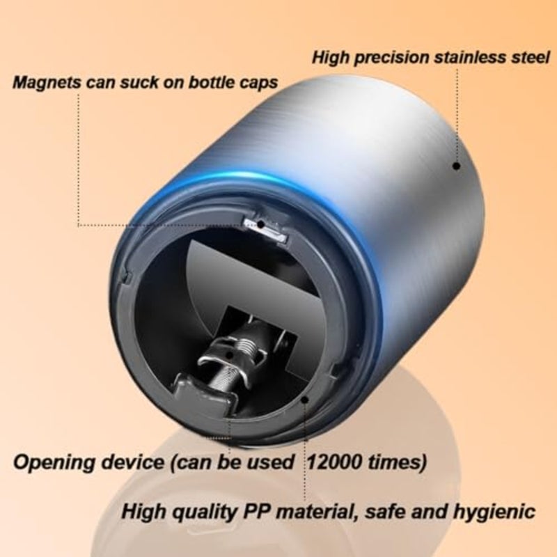The Top Bottle Opener, Automatic Beer Bottle Opener with Magnetic Cap Catcher, Pushand Stainless Steel One Handed Bottle Openers for Bar Kitchen Home Restaurant Beer Gift - Image 3