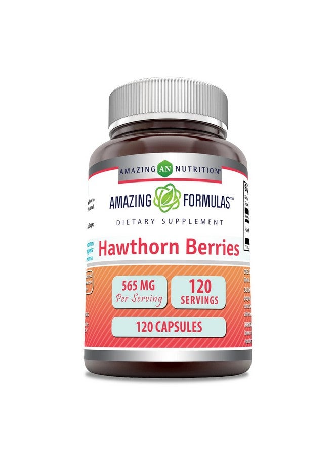 Amazing Nutrition مكمل توت الزعرور من Amazing Formulas | 565 ملغ لكل حصة | 120 كبسولة | خالي من الكائنات المعدلة وراثيًا | خالي من الغلوتين | صنع في الولايات المتحدة - Image 1