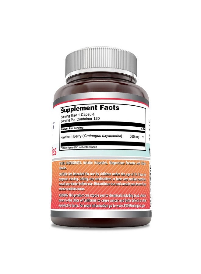 Amazing Nutrition مكمل توت الزعرور من Amazing Formulas | 565 ملغ لكل حصة | 120 كبسولة | خالي من الكائنات المعدلة وراثيًا | خالي من الغلوتين | صنع في الولايات المتحدة - Image 3