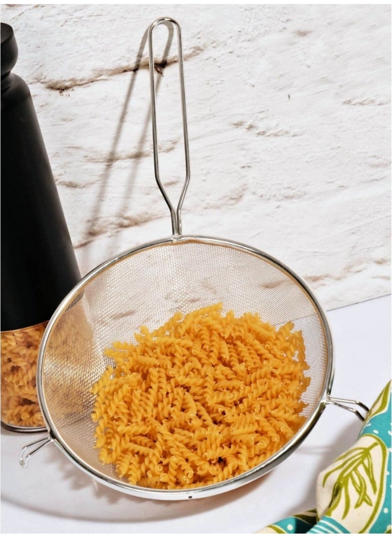 Tamu Tinned Flour - Milk - Sugar Pulses Strainer with Metal Handle 17 cm  - Image 1