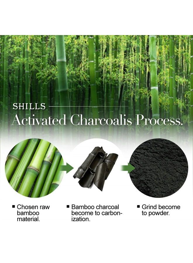 Shills Charcoal Mask for Men, Purifying Peel Off Mask, Black Mask Peel Off, Black Mask Deep Clean Pore, Blackhead Remover, 1 Bottle (1.69 fl. oz) and a Brush Set - Image 5