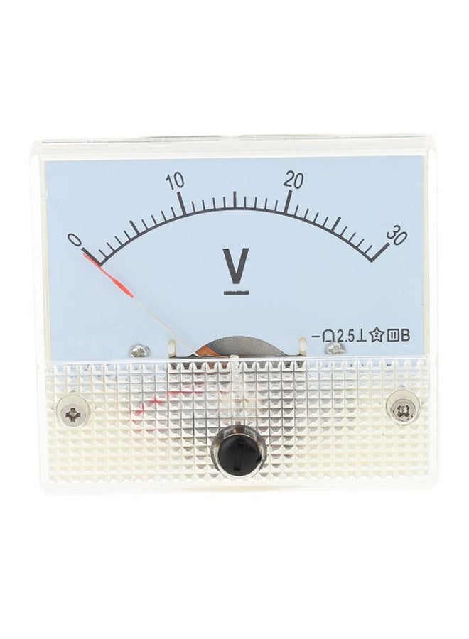 NIBEMINENT Analog Voltage Panel Meter Tester White 6.2x5.5x5.7centimeter - Image 1