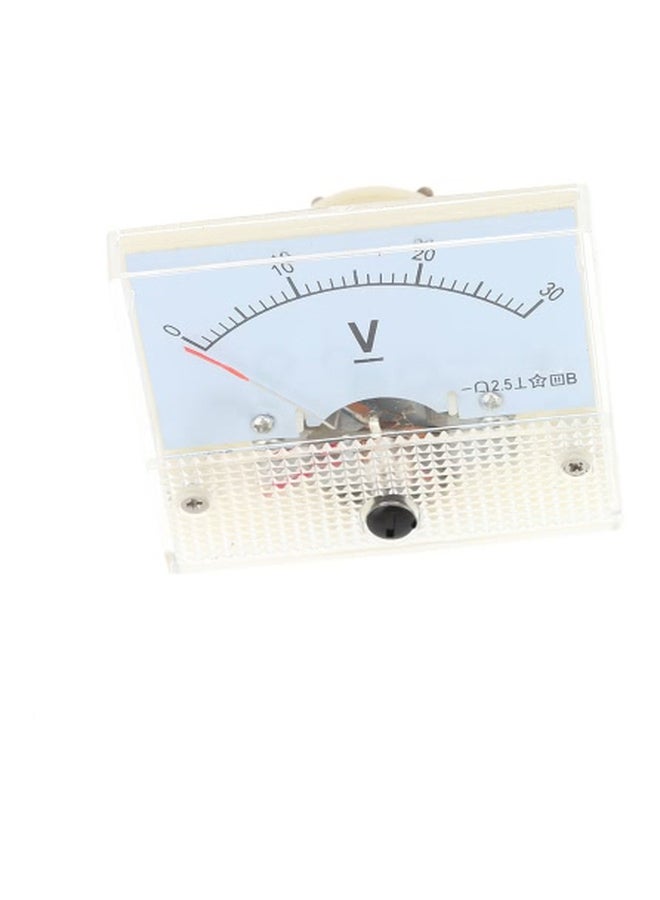 NIBEMINENT Analog Voltage Panel Meter Tester White 6.2x5.5x5.7centimeter - Image 4