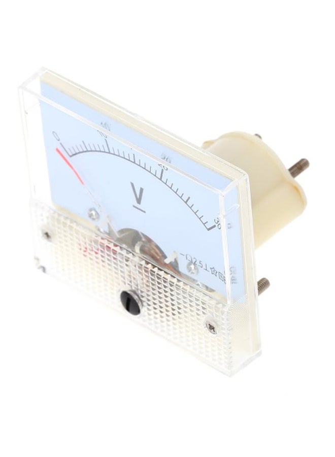 NIBEMINENT Analog Voltage Panel Meter Tester White 6.2x5.5x5.7centimeter - Image 2