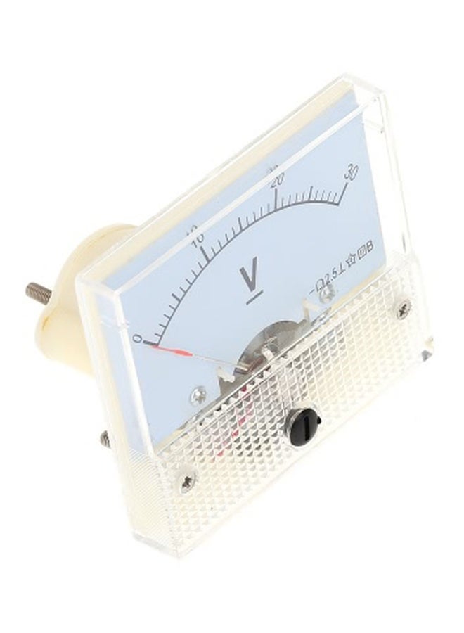 NIBEMINENT Analog Voltage Panel Meter Tester White 6.2x5.5x5.7centimeter - Image 3