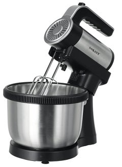 sokany SOKANY Electric Stand Mixer 4L, 5 Speed Tilt Head with Dough Rod, Wire Whip & Beater Stainless Steel Bowl - EU Plug  - Image 1
