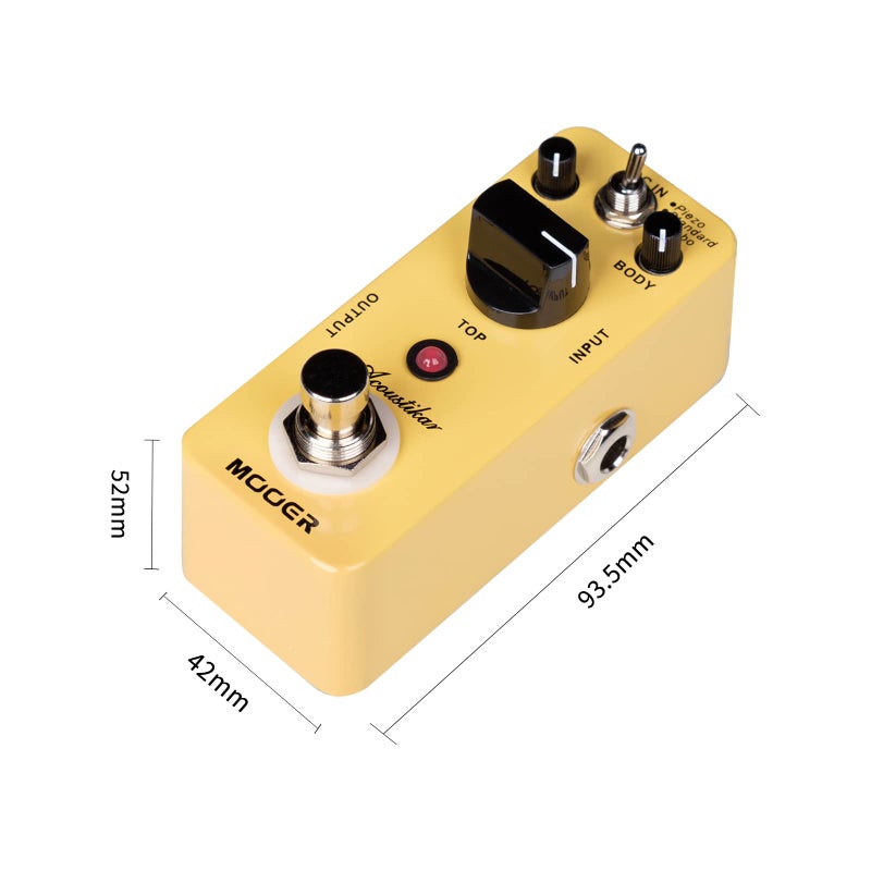 Mooer MOOER Acoustikar Acoustic Guitar Simulator Pedal, 3 Modes Piezo/Standard/Jumbo, Nature and Smooth Acoustic Guitar Sound - Image 3