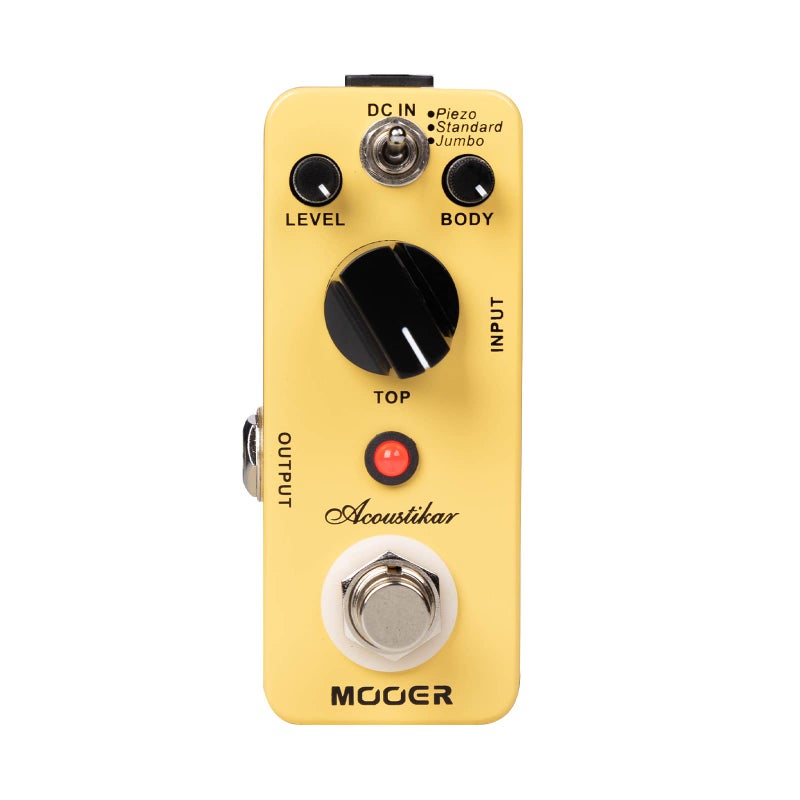 Mooer مؤر جهاز محاكاة الجيتار الصوتي، 3 أوضاع بيزو/قياسي/جامبو، صوت جيتار صوتي طبيعي وسلس - Image 1