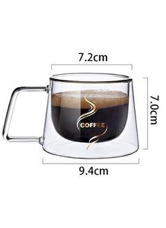 Generic V60 Pour Over Coffee Maker Set, Glass Coffee Maker with Filter Paper and Double Layer Glass Coffee Cup  - Image 4