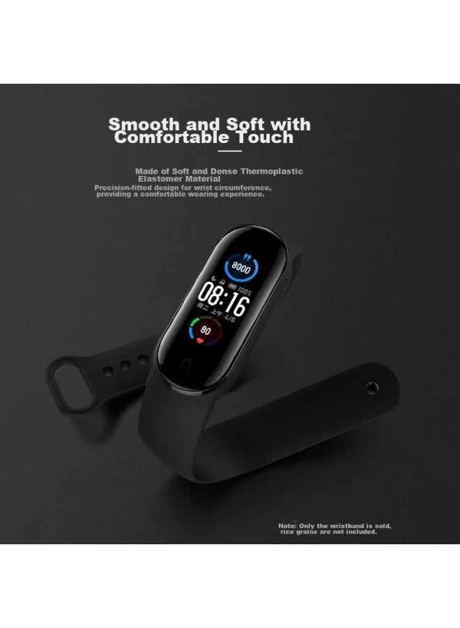 KOVOL Compatible With Xiaomi Band 9 Strap, Xiaomi Band 8 Wristband, Non-original Liquid Silicone Sports Band 9/8 Universal Nfc Version, Replacement Strap For Men And Women, Vintage White - Image 3