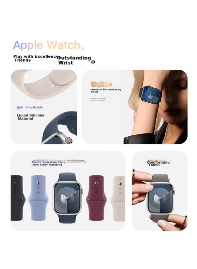 WITGOER Witgoer Watch Band [brand Direct Operation], Compatible With Apple Watch, Suitable For Apple Watch S10/9/8/7, Sports Silicone, Iwatch/6/se/ultra2, Non-magnetic, For Men And Women - Image 3