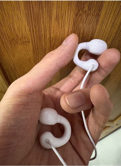 Ear bone conduction headset with wire clip