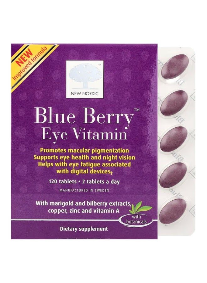 نيو نورديك، التوت الأزرق™، فيتامين للعين، 120 قرصًا