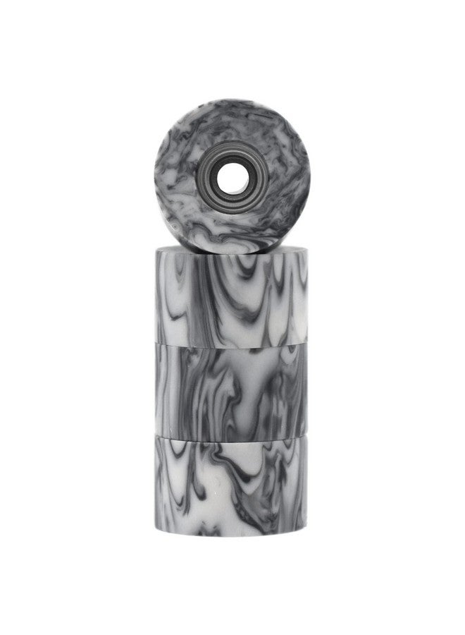 Teak Tuning Apex 61D Urethane Fingerboard Wheels Cruiser Style Bowl Shaped 8.7Mm Diameter Abec9 Stealth Bearings Made In The Usa Grey & White Swirl Colorway - Image 3